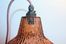 Load image into Gallery viewer, SOLD -Vintage Pink Glass Pendant Light

