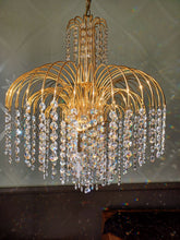 Load image into Gallery viewer, Stunning Mid-Century 5 tier Waterfall Chandelier
