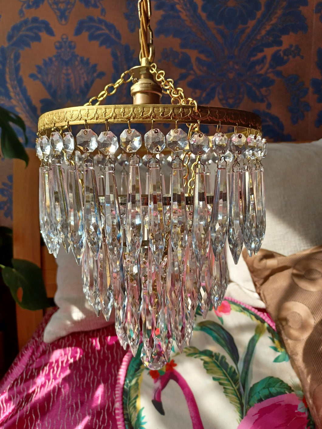 SOLD 3 Tier Waterfall Chandelier