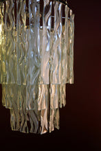 Load image into Gallery viewer, Bespoke Fused Recycled Glass 3 Tier Wave Chandelier
