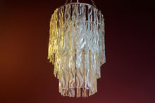 Load image into Gallery viewer, Bespoke Fused Recycled Glass 3 Tier Wave Chandelier
