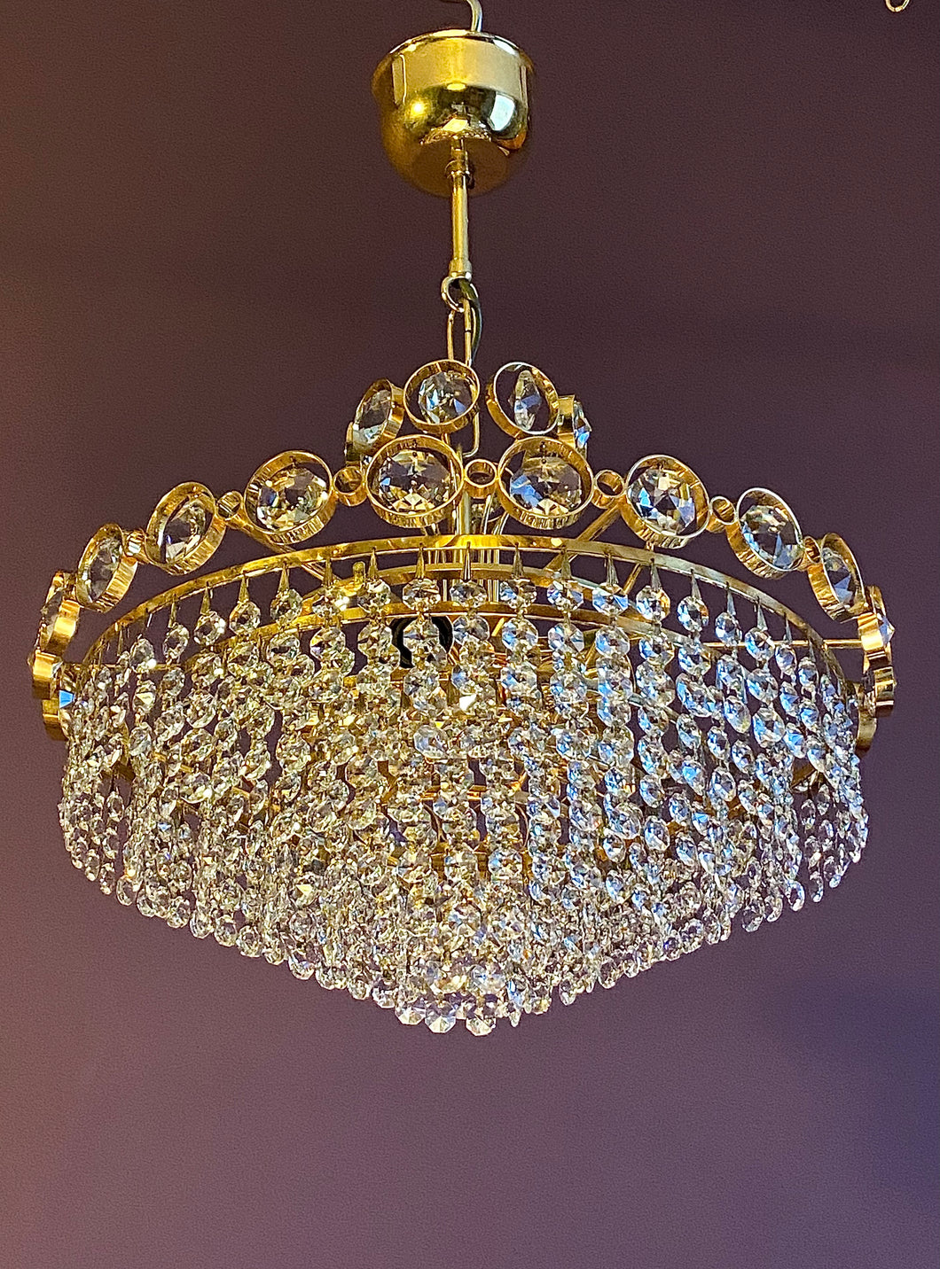 SOLD Vintage Chandelier with a Retro Vibe.