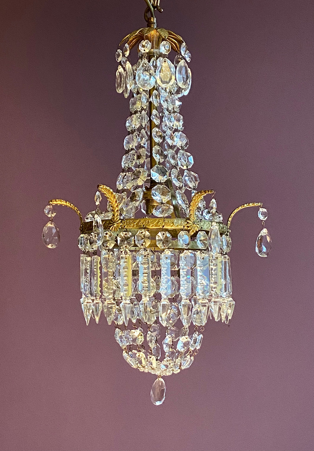 French 'Pineapple' Empire  Chandelier