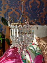 Load image into Gallery viewer, SOLD - Stunning 3 Tier Crown Waterfall chandelier
