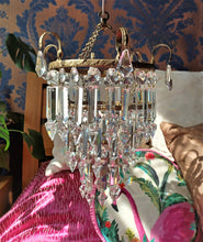 Load image into Gallery viewer, SOLD - Stunning 3 Tier Crown Waterfall chandelier
