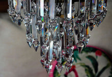 Load image into Gallery viewer, SOLD - Stunning 3 Tier Crown Waterfall chandelier
