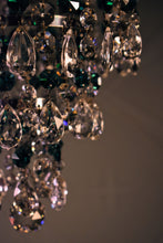 Load image into Gallery viewer, Sold out Vintage Three Tier Chandelier Shade with Emerald Green Crystals
