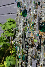 Load image into Gallery viewer, vintage crystal light catcher can be hung as a garden feature or indoor as a light shade .
