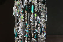 Load image into Gallery viewer, vintage crystal light catcher can be hung as a garden feature or indoor as a light shade .
