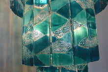Load image into Gallery viewer, Bespoke Fused Glass Chandelier &quot;SALTBURN TIDES&quot;
