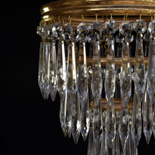 Load image into Gallery viewer, Sold out more stock coming soon Beautiful vintage 3 tier Emess Waterfall Crystal light shade
