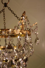 Load image into Gallery viewer, SOLD - Opulent Rococo Style Crown Pear Crystal Waterfall Chandelier
