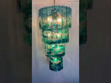 Load and play video in Gallery viewer, Bespoke Fused Glass Chandelier &quot;SALTBURN TIDES&quot;
